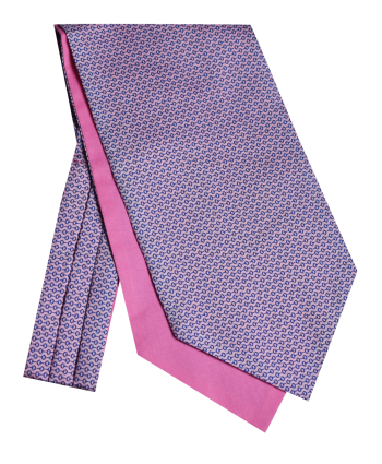 Fine Silk Neat Design Cravat in Lilac